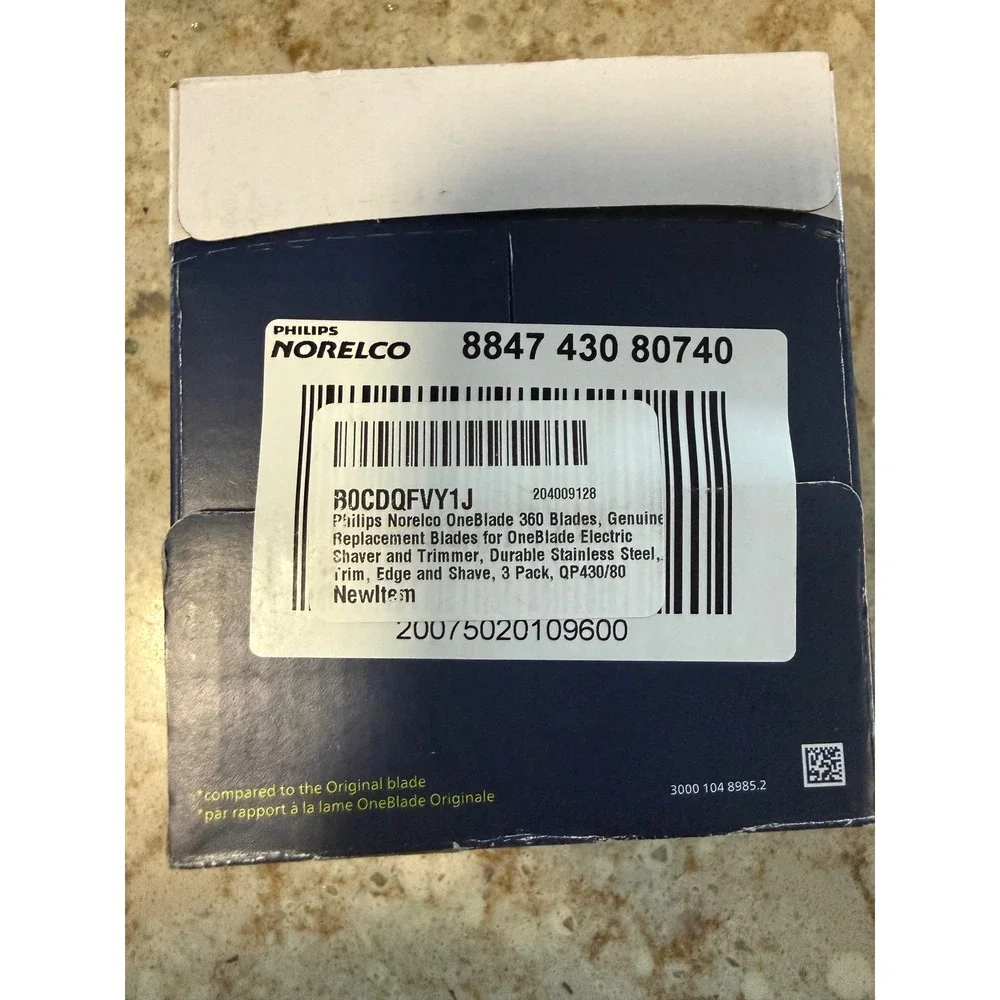 Philips Norelco OneBlade 360 Replacement Blades 3 Pack QP430/80 Genuine New